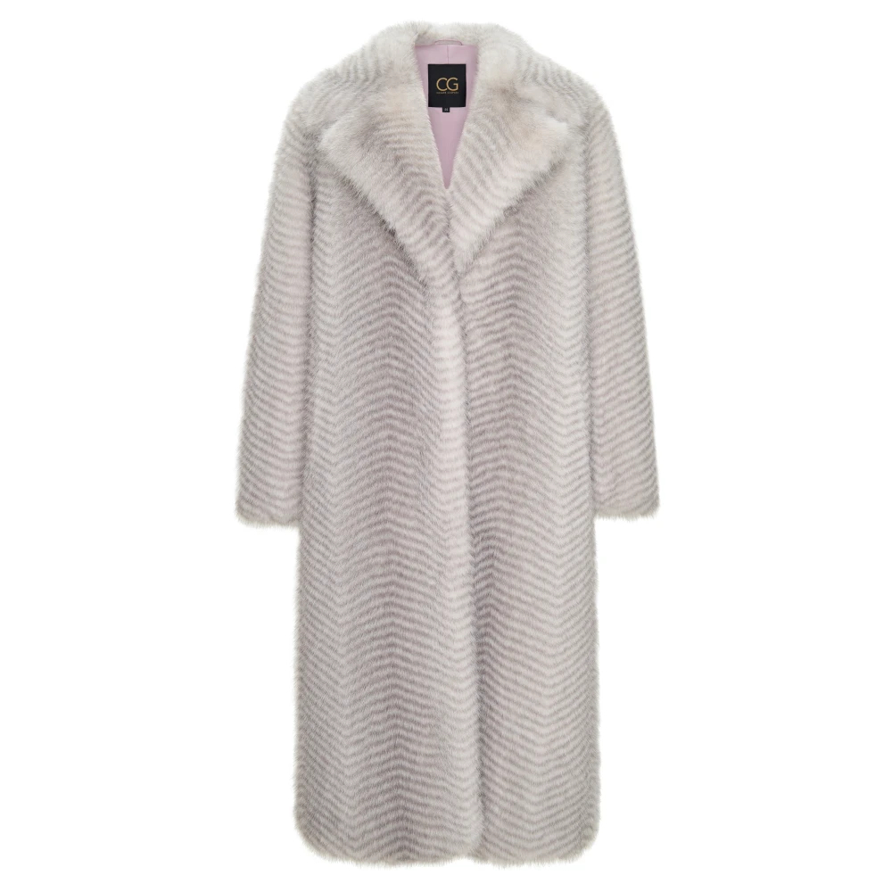 Cesare Gaspari Damen Weiß - Faux Fur Mantel Natalie - Coats - L