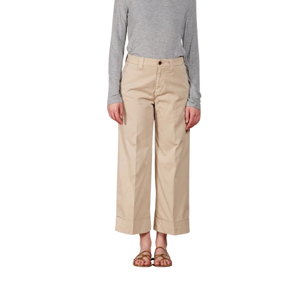Mason's Damen Gelb - New York Studio Cropped Chino Hose - Trousers - 2XL