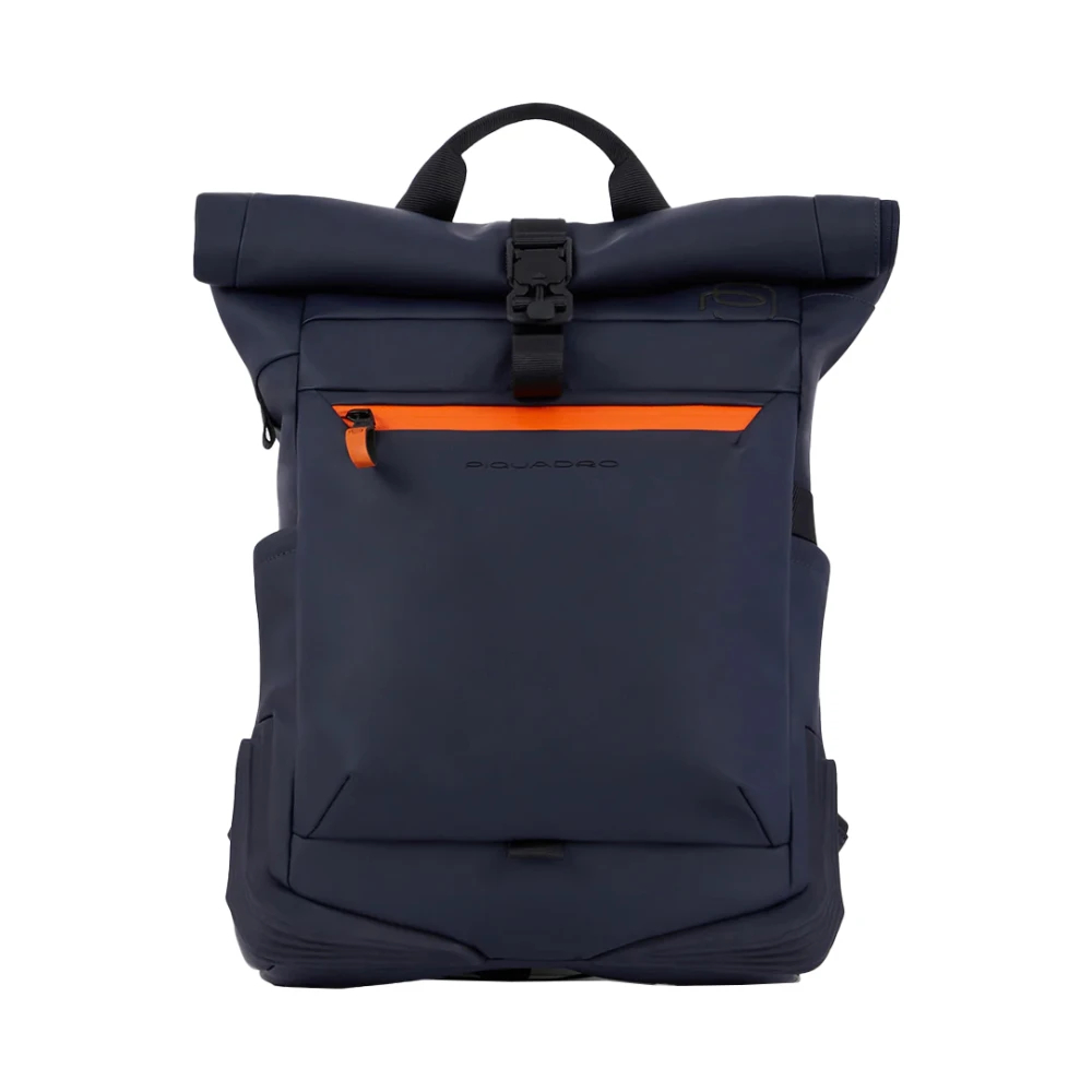 Piquadro Herren Blau - Bike- Roll-Top Laptop-Rucksack 15-6 - Bags - One Size