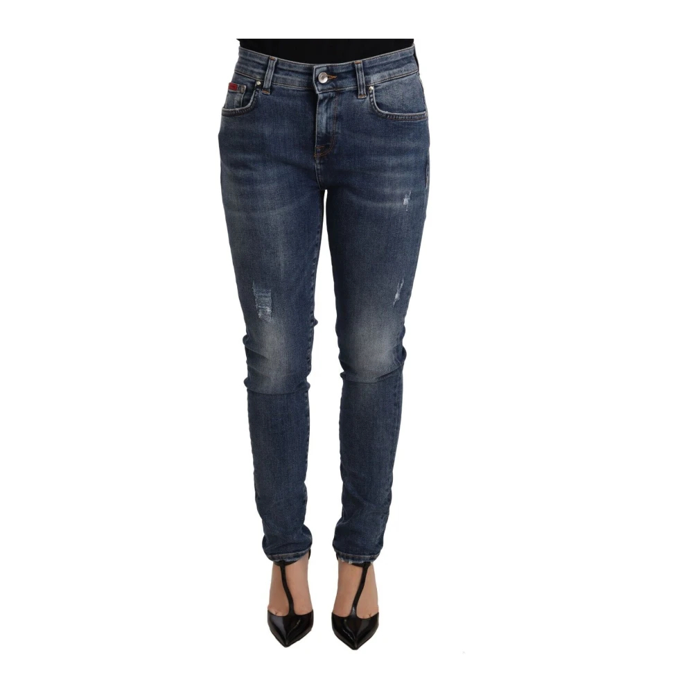 Dolce & Gabbana Damen Blau - E Waschung Skinny Denim Stretch Jeans - Jeans - Xs