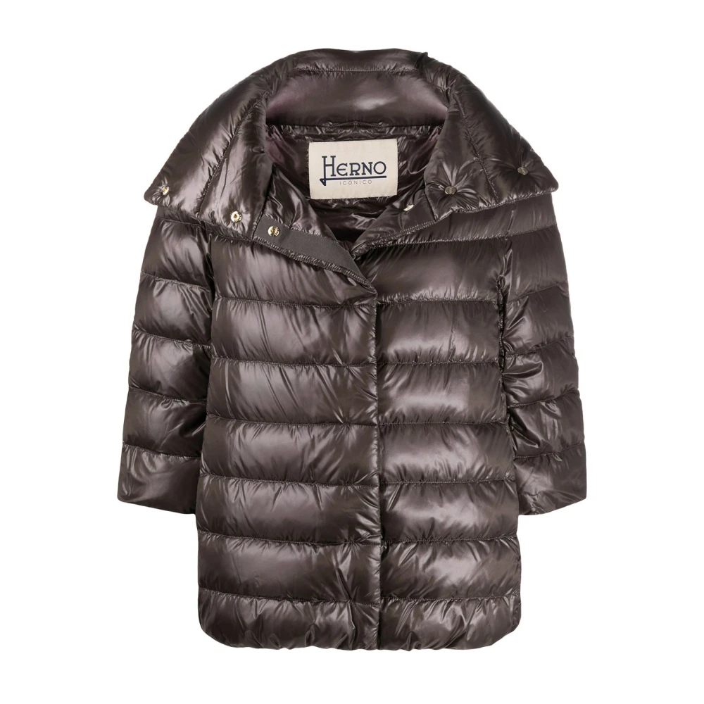 Herno Damen Braun - E Nylon Ultraleichte Jacke - Jackets - L