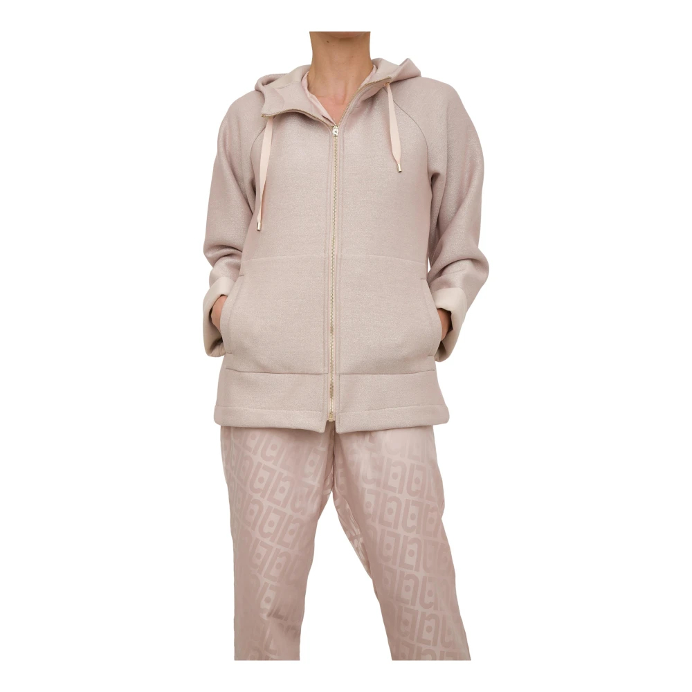 Liu Jo Damen Rosa - Jersey Zip-Through Hoodie - Sweatshirts & Hoodies - S
