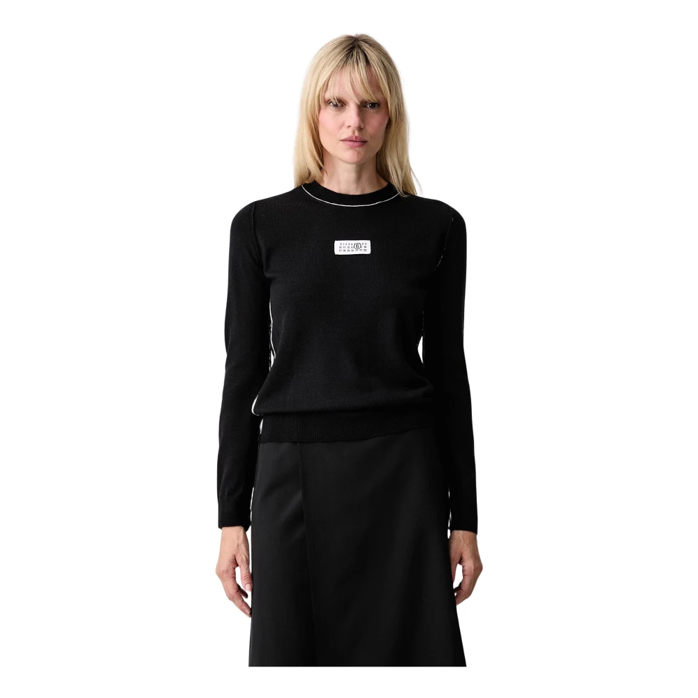 Mm6 Maison Margiela , Damen, Strickwaren, Schwarzk, S - Bild 3