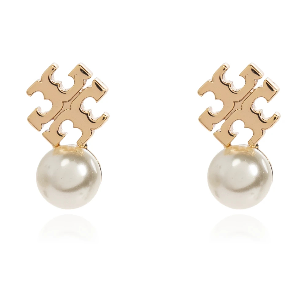 Tory Burch Damen Gelb - Glass Pearl Earrings - Accessories - One Size