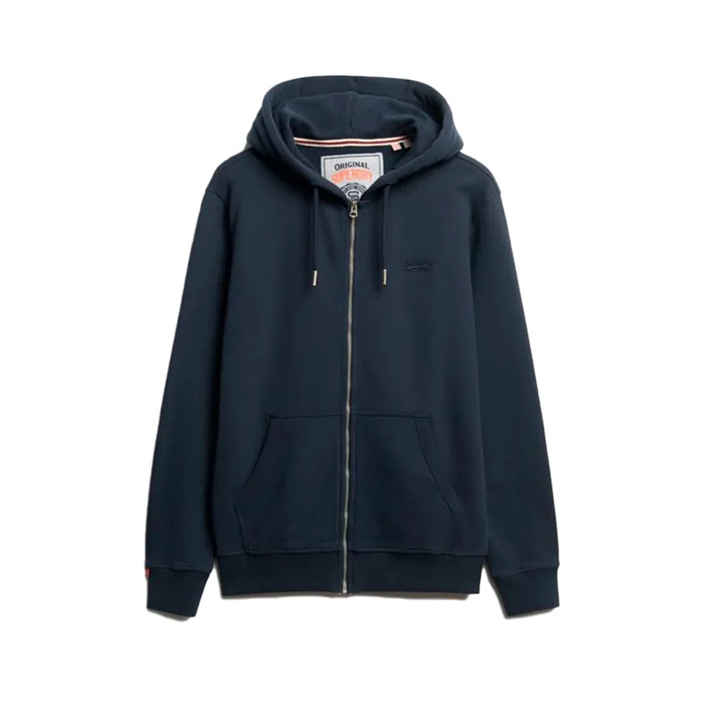 Superdry Blau Kapuzenjacke Essential Logo - Bild 5