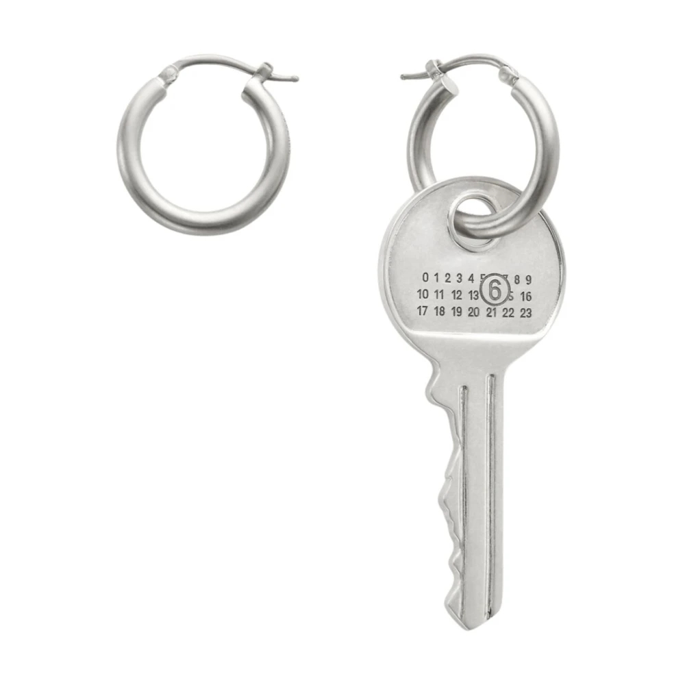 Mm6 Maison Margiela Damen Grau - Key Earrings - Accessories - One Size