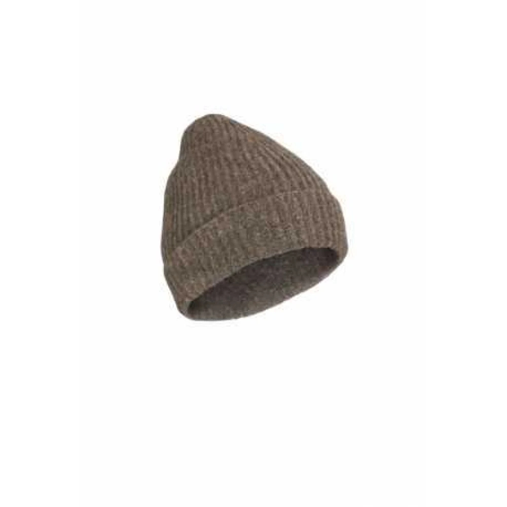 Isabel Benenato Unisex Braun - Yak Beanie - Accessories - One Size