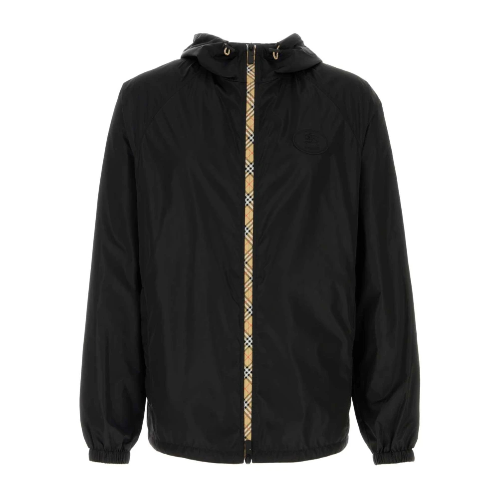 Burberry Herren Schwarz - Nylon Windbreaker - Jackets - K - L