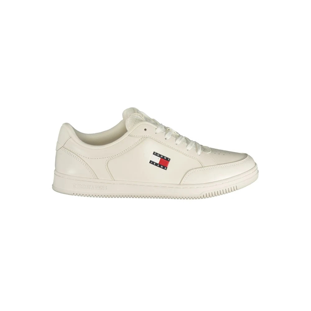 Tommy Hilfiger, Unisex, Sneakers, Tjm Cupsole Long Lace Leather, Weiss, Beige, (45) - Bild 4