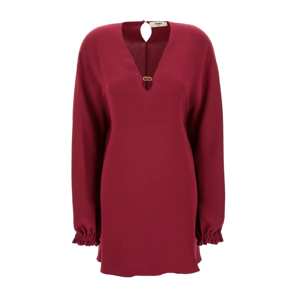 Fendi Damen Rot - Cady Seidenkleid - Dresses - Xs