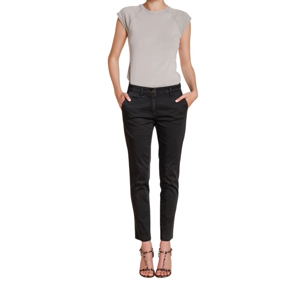 Mason's Damen Schwarz - New York Slim Chino - Trousers - K - Xl