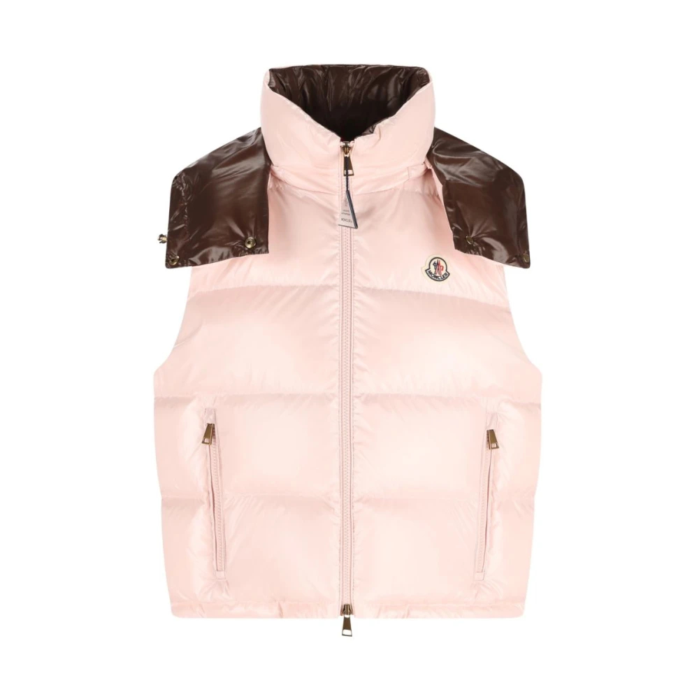 Moncler Niverolle Kurze Nylon-Daunenweste für Damen in Pink in Größe: 2 - Bild 7