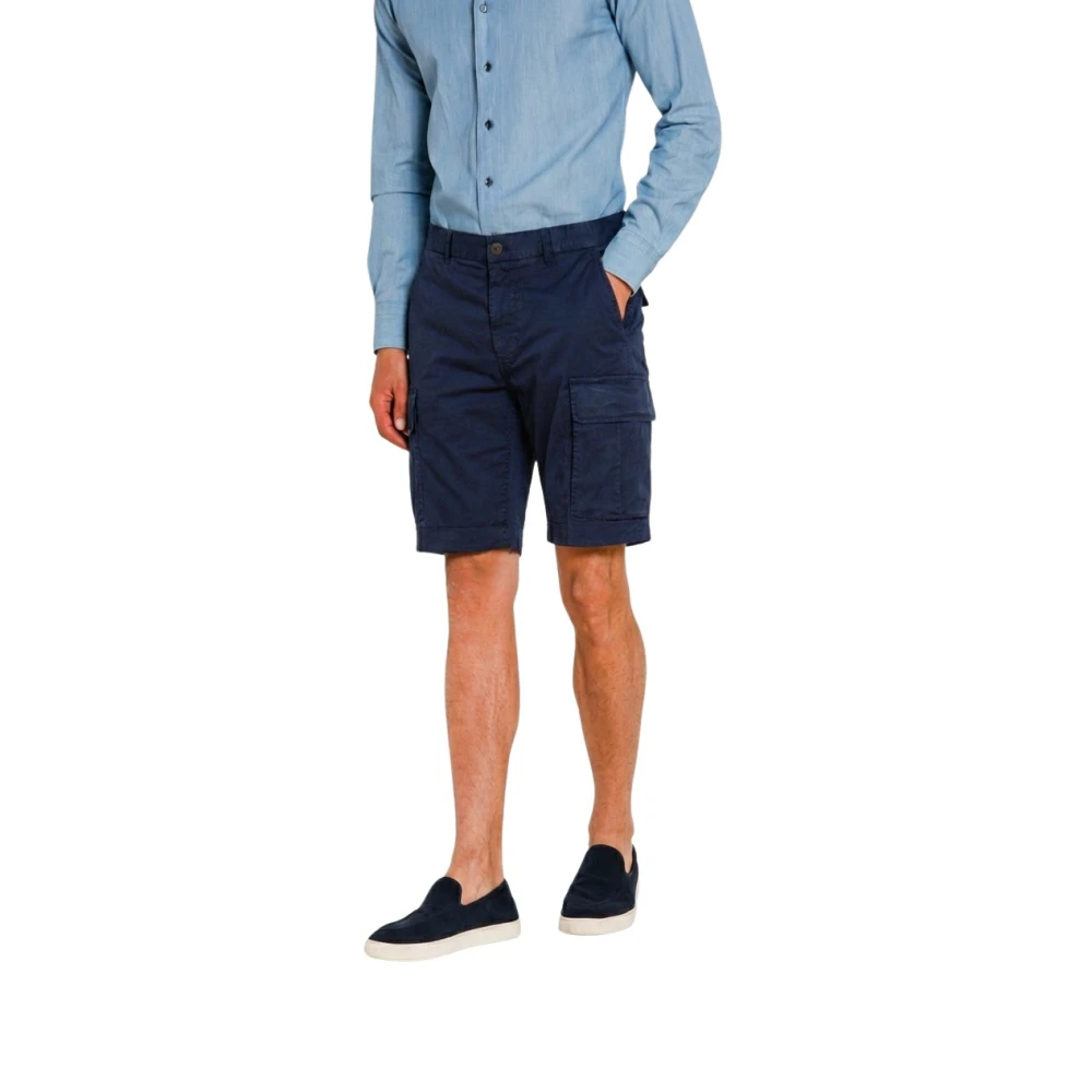 Mason's Herren Blau - Cargo M74 Bermuda - Shorts - L