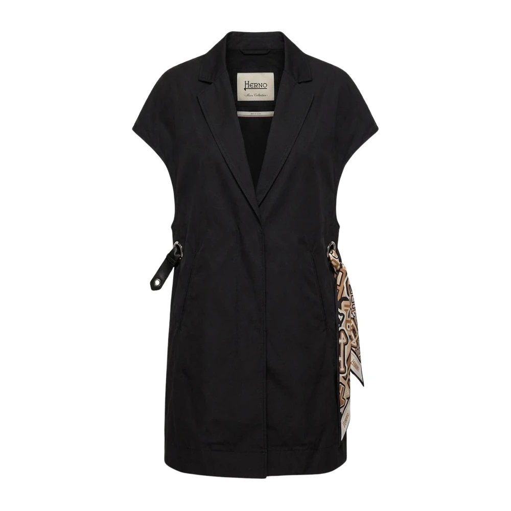 Herno Damen Schwarz - Ärmelloses Blazer-Kleid - Jackets - K - S