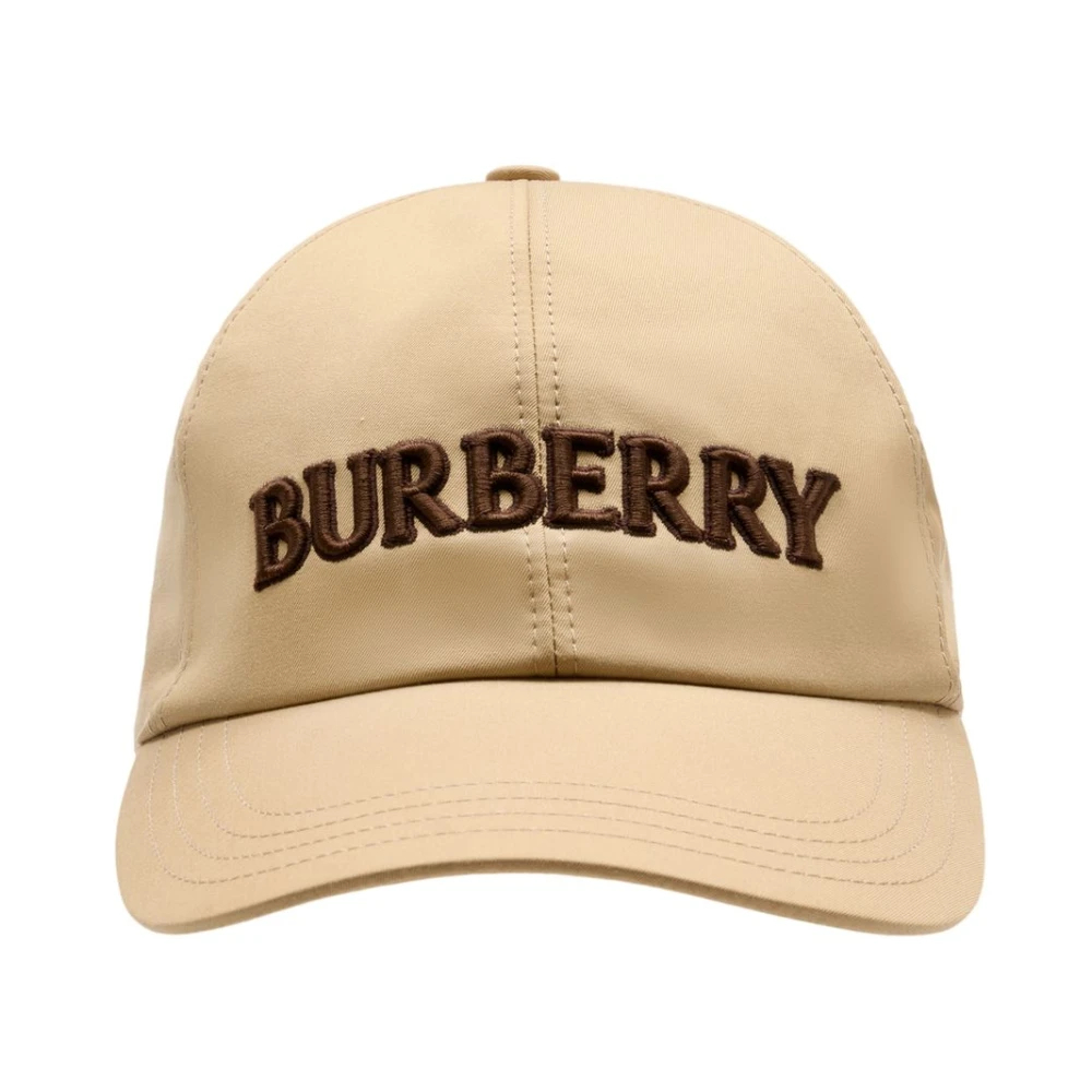 Burberry Unisex Beige - Logo Gabardine Baseball Cap - Accessories - L