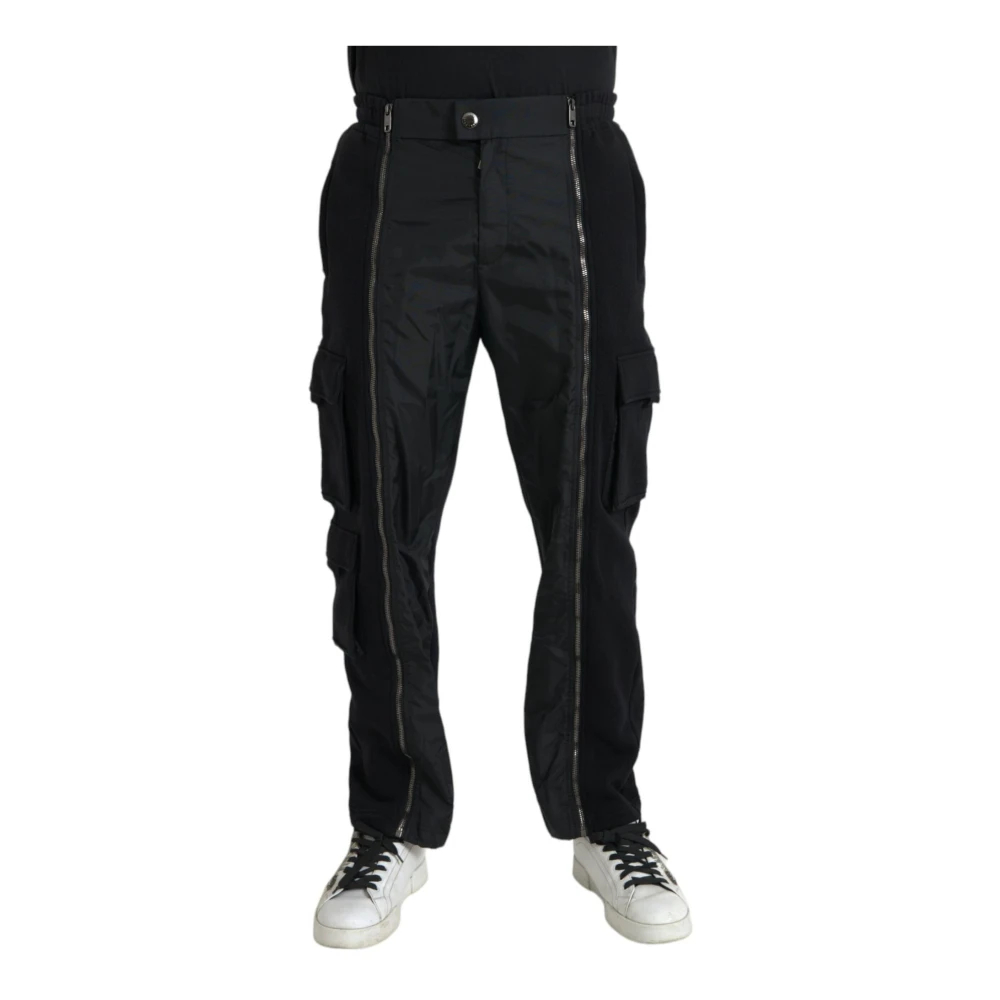 Dolce & Gabbana Herren Schwarz - Skinny Baumwollmischung Hose - Trousers - K - M