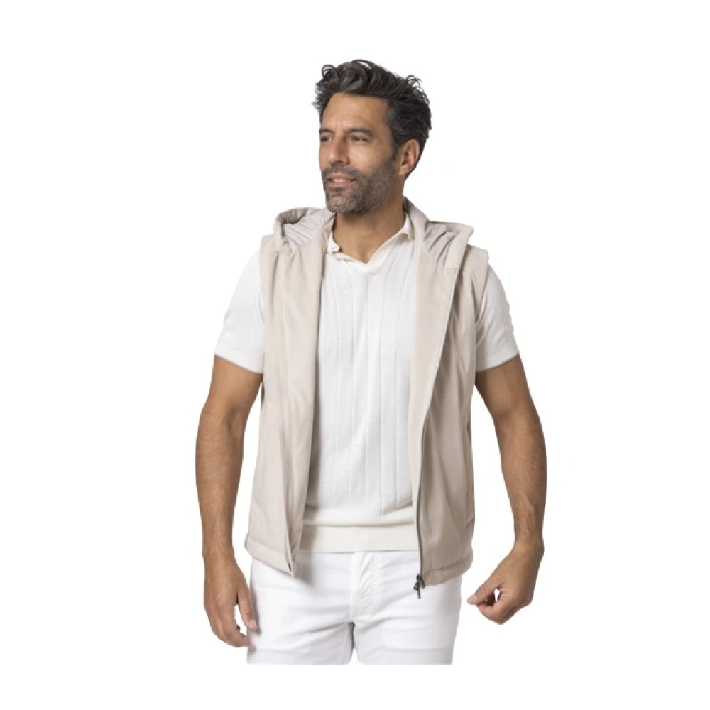 Herno Herren Beige - Ärmellose Kapuzenjacke - Jackets - 2XL