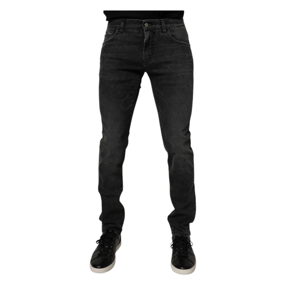 Dolce & Gabbana Herren Schwarz - Stretch Skinny Denim Jeans - Jeans - K - Xs