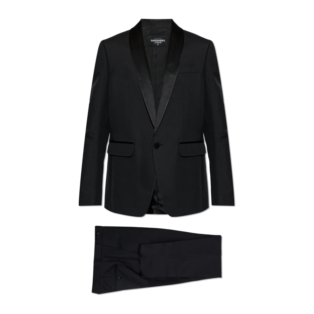 Dsquared2 Herren Schwarz - Einreiher-Anzug - Suits - K - 2XL