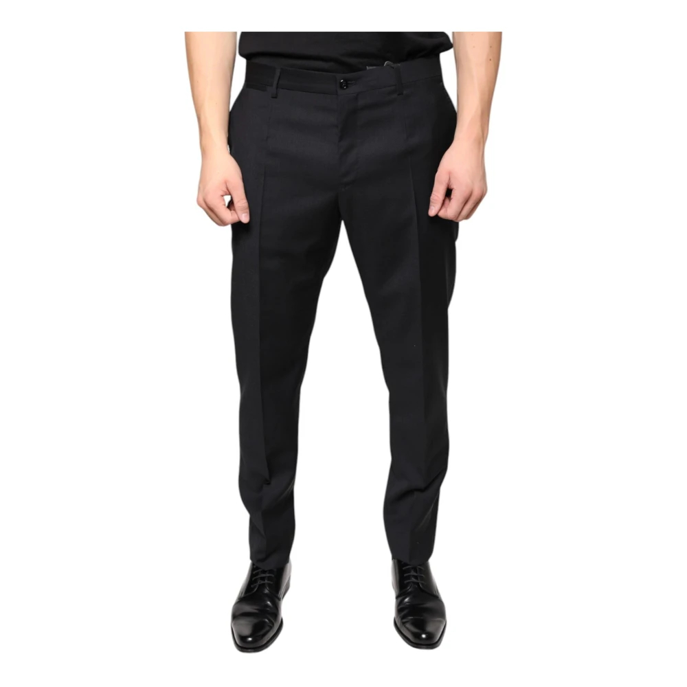 Dolce & Gabbana Herren Schwarz - E Woll-Skinny-Dress-Hose - Trousers - K - S