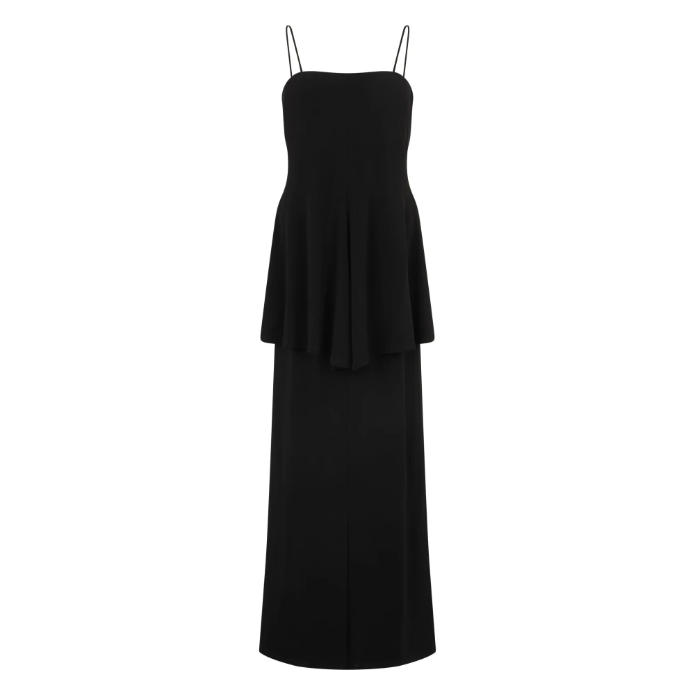 Emporio Armani Damen Schwarz - Kleid In Krepp-Optik Im Zweiteiler-Look - Dresses - K - L