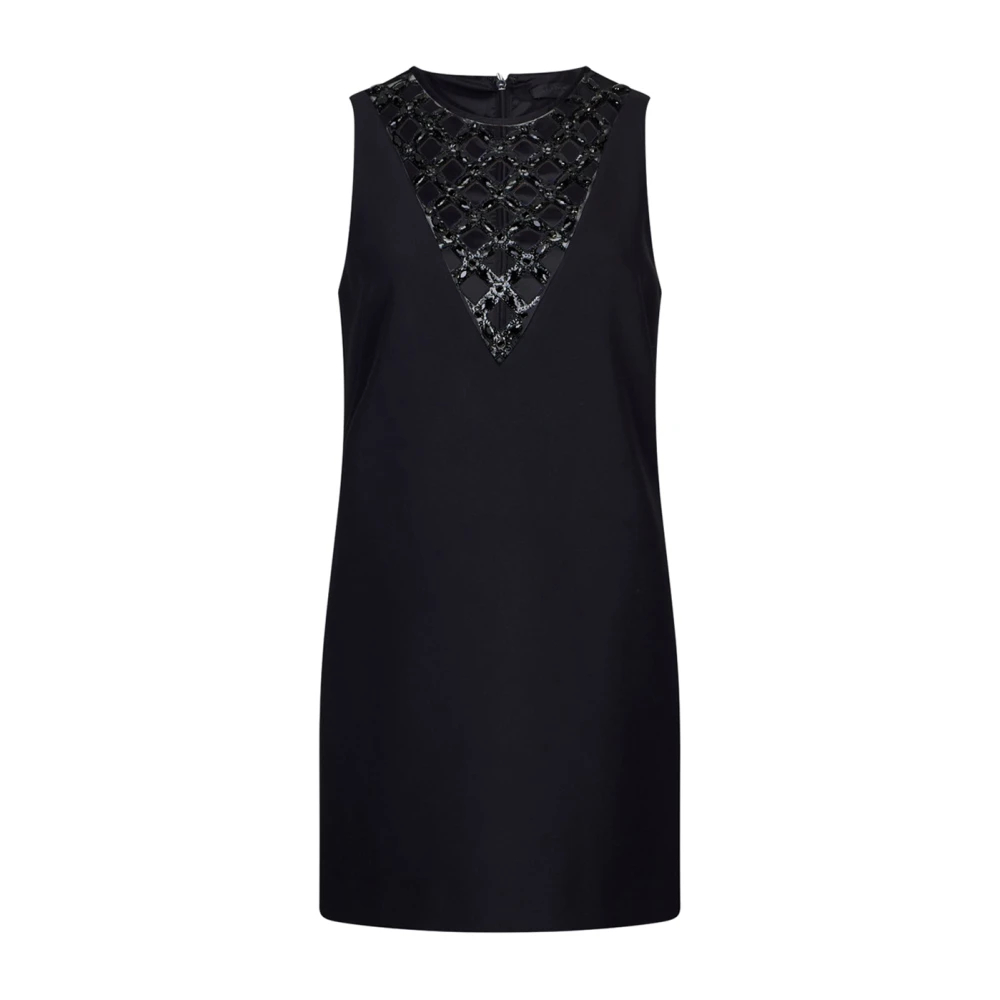 Liu Jo Damen Schwarz - Kurzes Kleid Mit Schmuckstein-Verzierung - Dresses - K -Xl