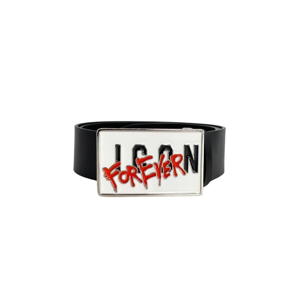 Dsquared2 Herren Schwarz - Ledergürtel - Accessories - K - 95 Cm