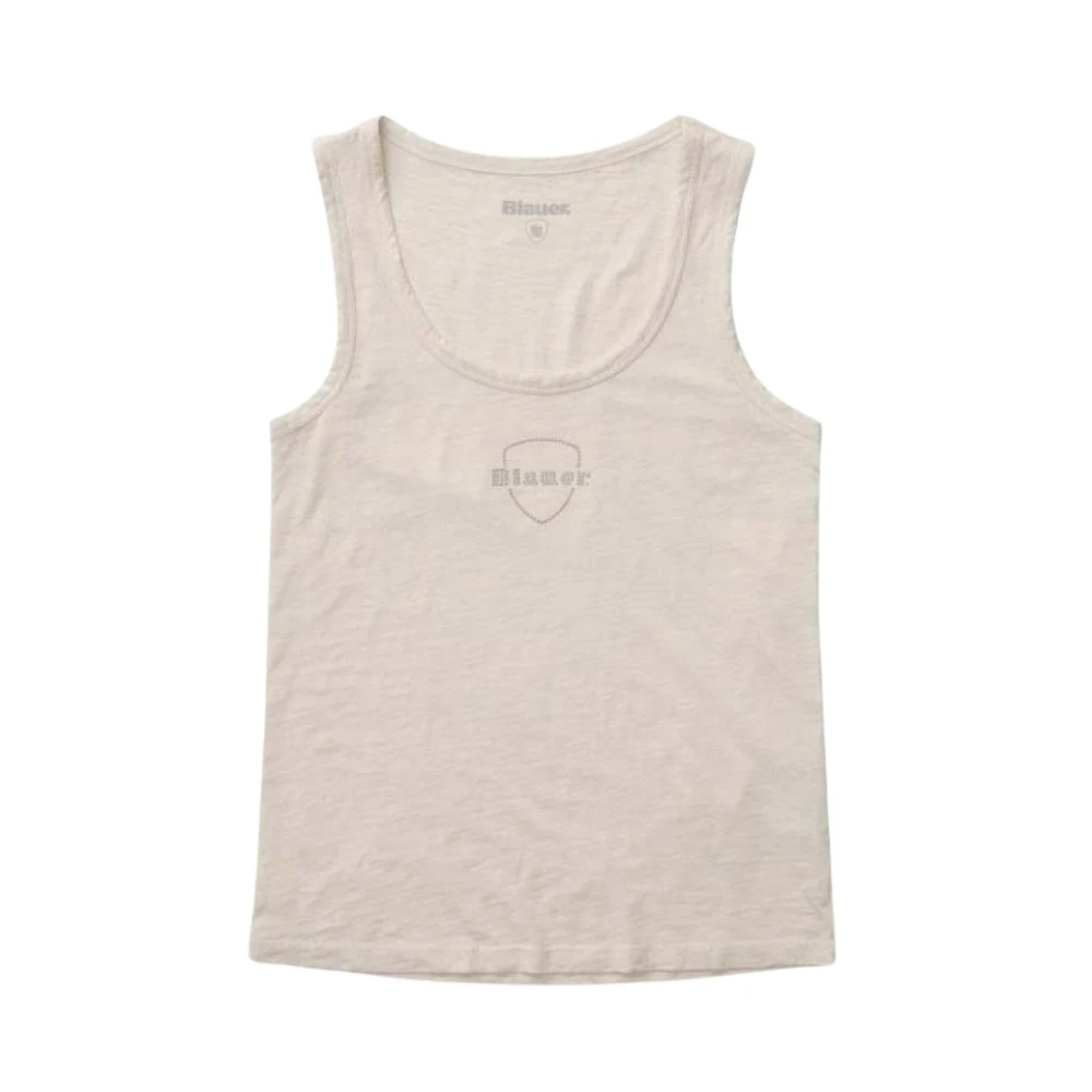 Blauer Damen Beige - Ärmellose Oberteile - Tops - S