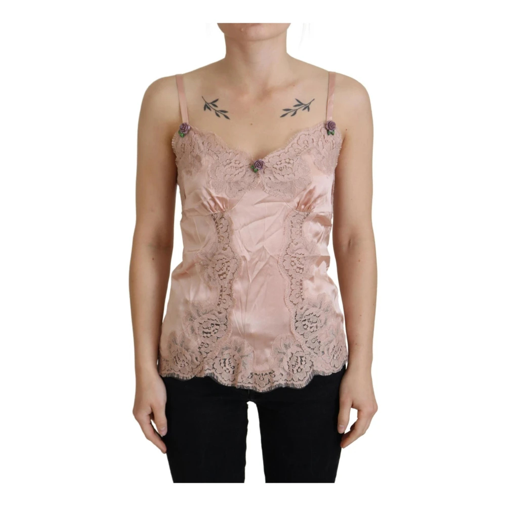 Dolce & Gabbana Damen Rosa - Ärmellose Oberteile - Tops - Xl