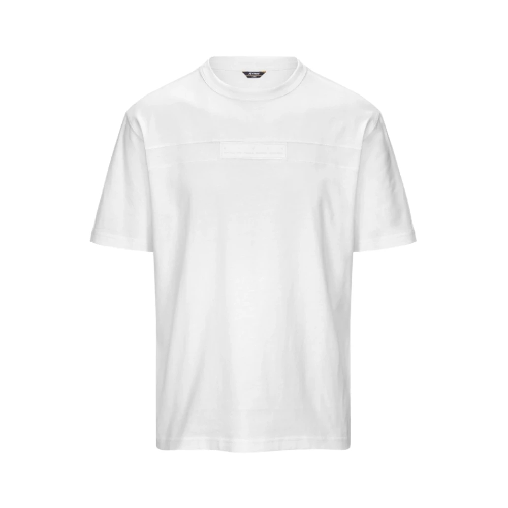 K-Way Herren Weiß - Baumwoll-Jersey T-Shirt Mit Rundhalsausschnitt - Tops - M