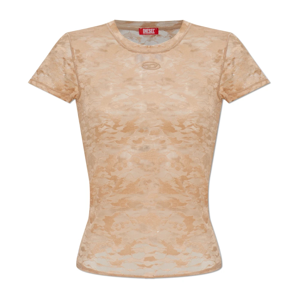 Diesel Damen Beige - Kasia-Utlt Lace T-Shirt - Tops - M