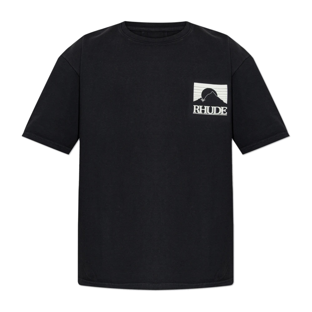 Rhude Herren Schwarz - Logo T-Shirt - Tops - K -L
