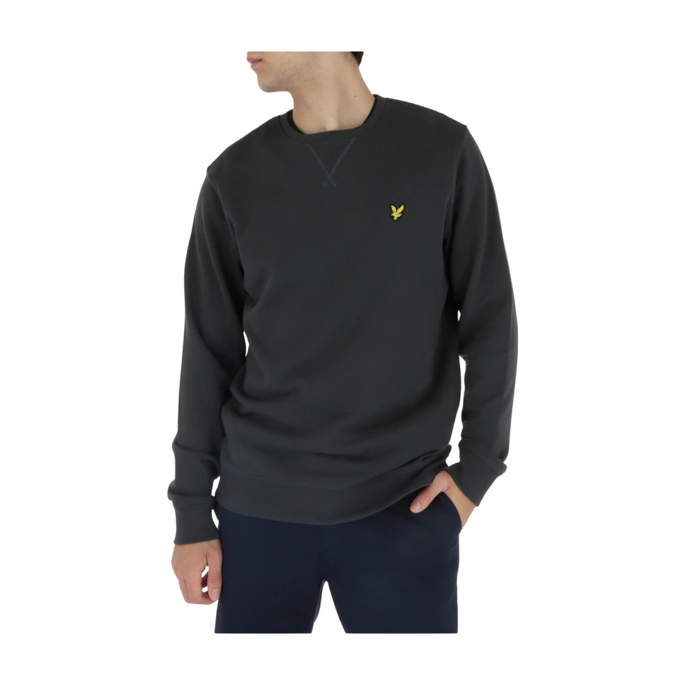 Lyle and Scott Cotton Crew Neck Sweatshirt en Gunmetal, Herren Größe Extra Large - Bild 7