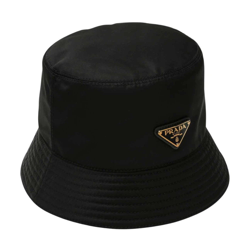 Joom Prada Damen Schwarz Re Nylon Dreieck Logo Eimerhut 1Hc137 2Dmi F0632 Cm - Bild 4