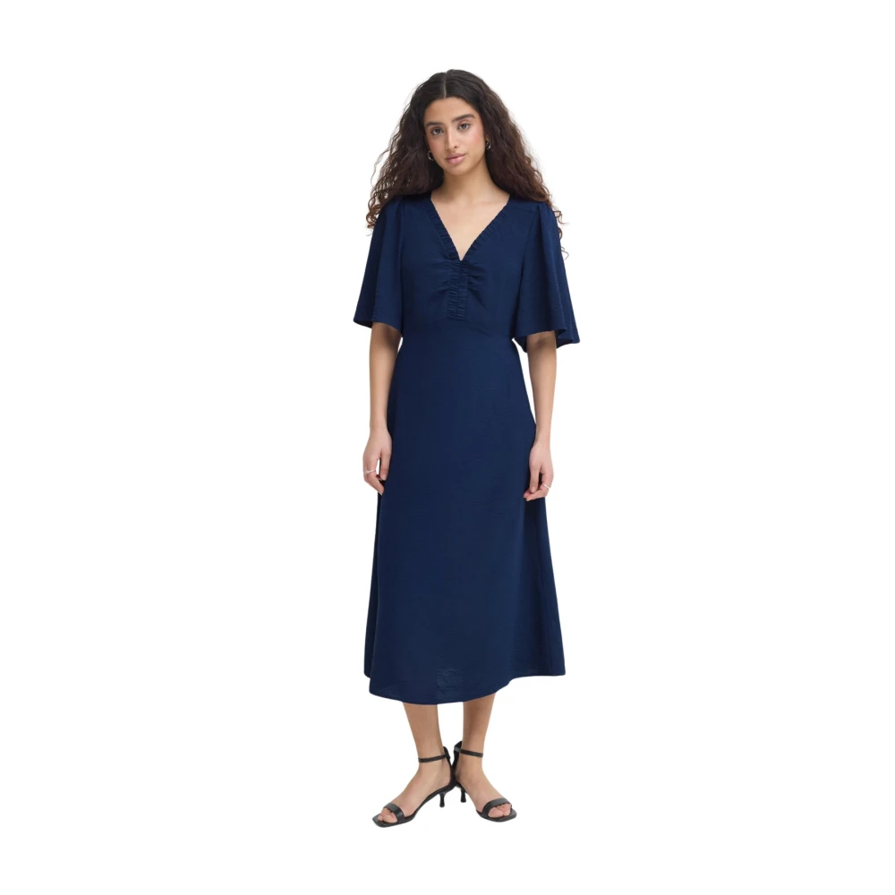 Ichi Damen Bleu Kleid Zabby - Bild 3