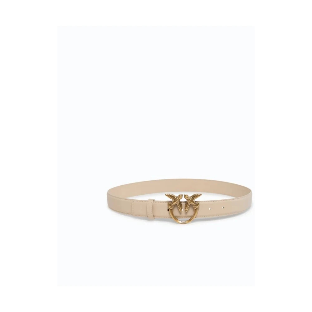 Pinko - Love Birds Diamond Cut Gürtel - Accessories - Damen - Beige - Xs - Image 7