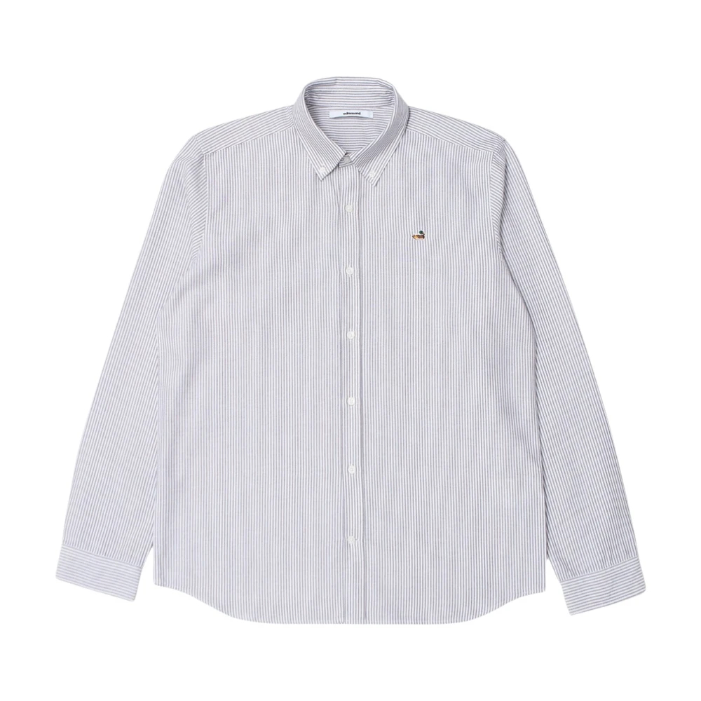 Edmmond Studios Herren Weiß Duck Striped Shirt - Bild 3