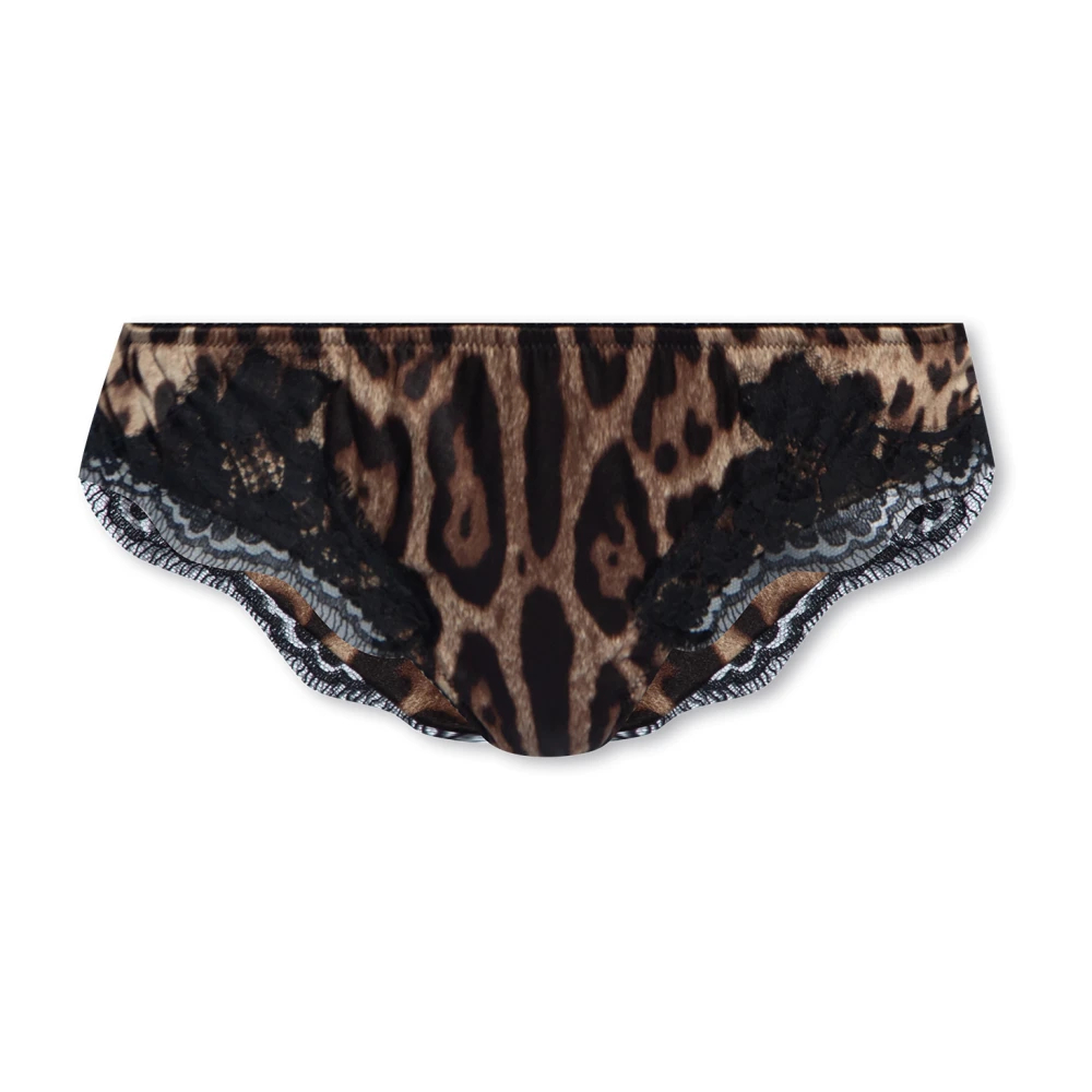 Dolce & Gabbana Damen Braun - Unterhosen Mit Tiermotiv - Underwear - L