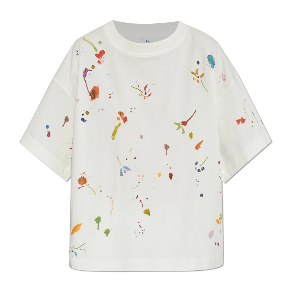 Ps By Paul Smith Damen Beige - Bedrucktes T-Shirt - Tops - S