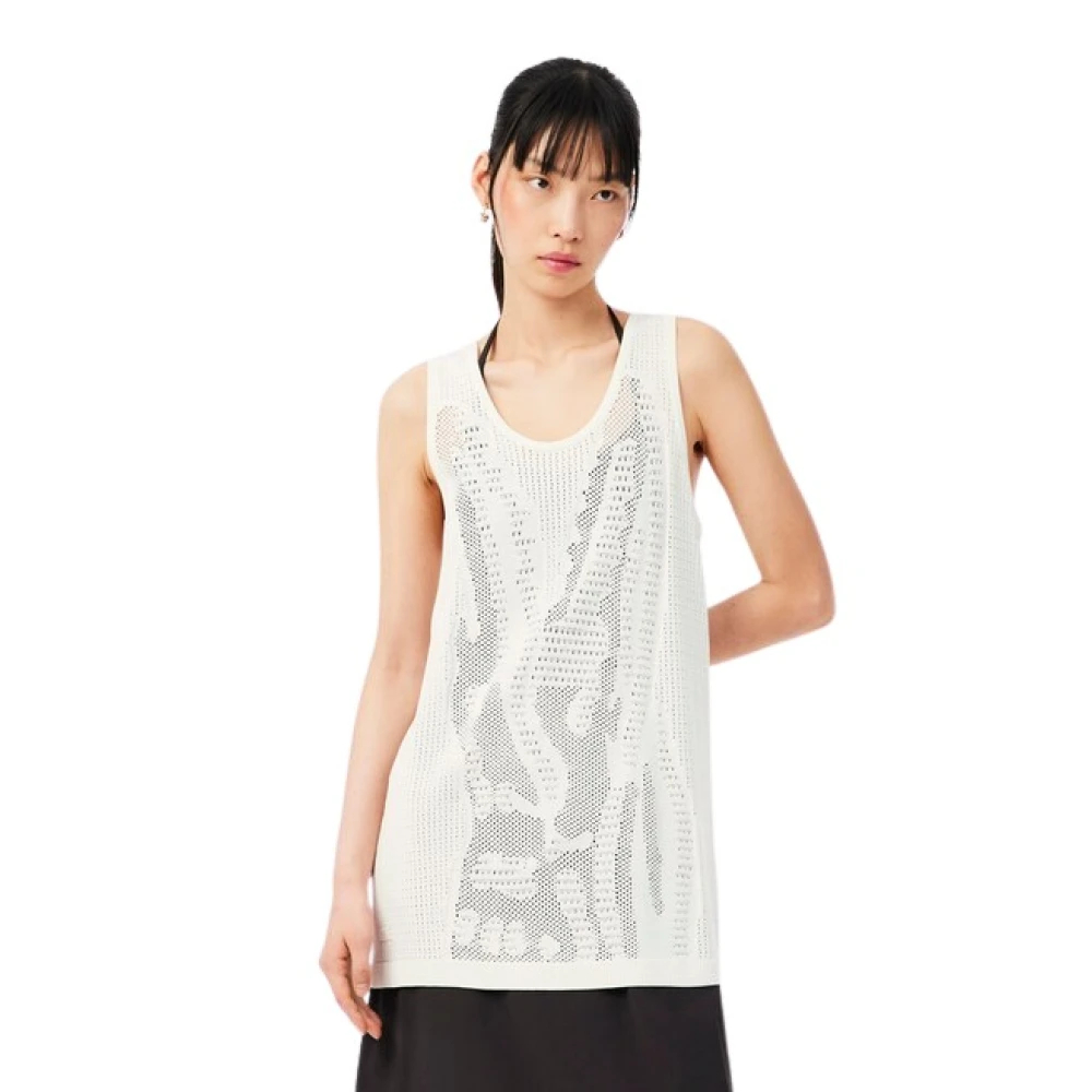 Lacoste Damen Weiß - Canottiera In Maglia - Tops - Xs