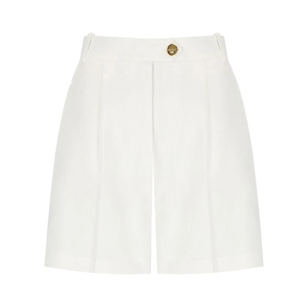 Elisabetta Franchi Damen Beige - Shorts Mit Bundfalten - Shorts - L