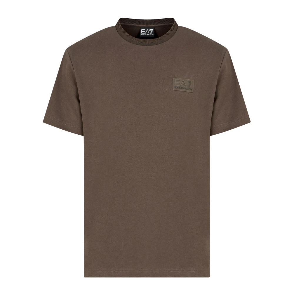 Emporio Armani Ea7 Herren Braun - Kurzärmeliges T-Shirt - Tops - S