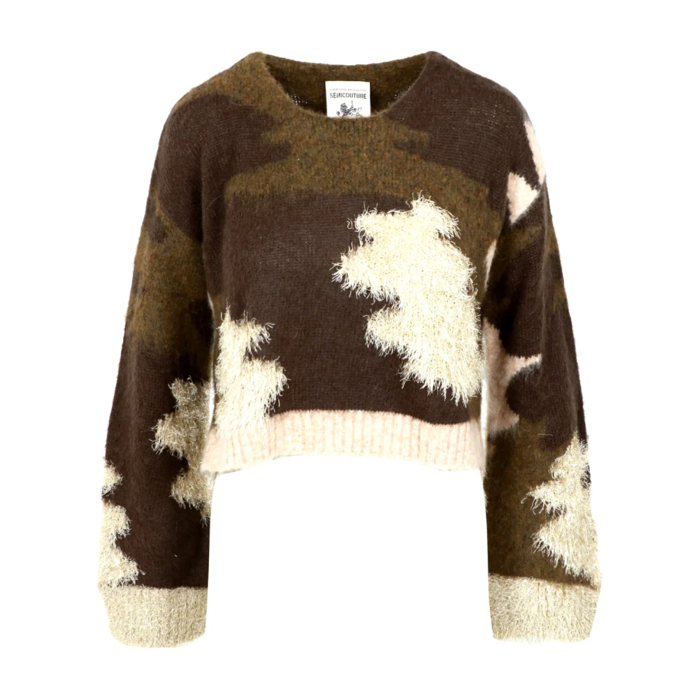 Semicouture Damen Multicolor - Round-Neck Strickwaren - Knitwear - Mehrfarbig - L
