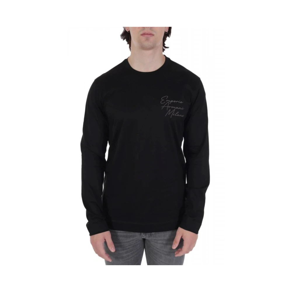 Emporio Armani Herren Schwarz - Logo T-Shirt - Tops - K - 2XL