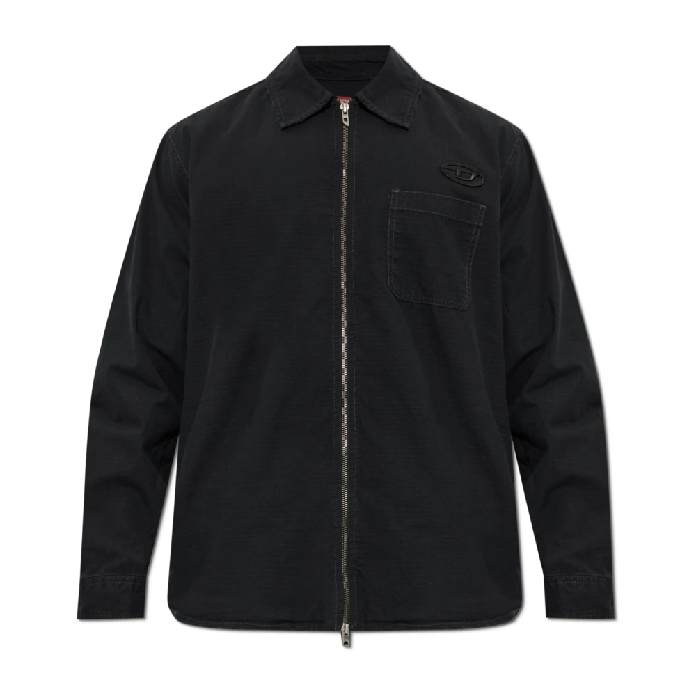 Diesel - S-Alias-Zip Shirt - Jackets - Herren - Schwarzk - M