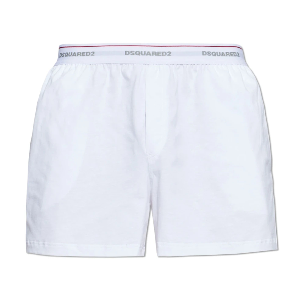 Dsquared2 Herren Weiß - Cotton Boxers With Logo - Underwear - L