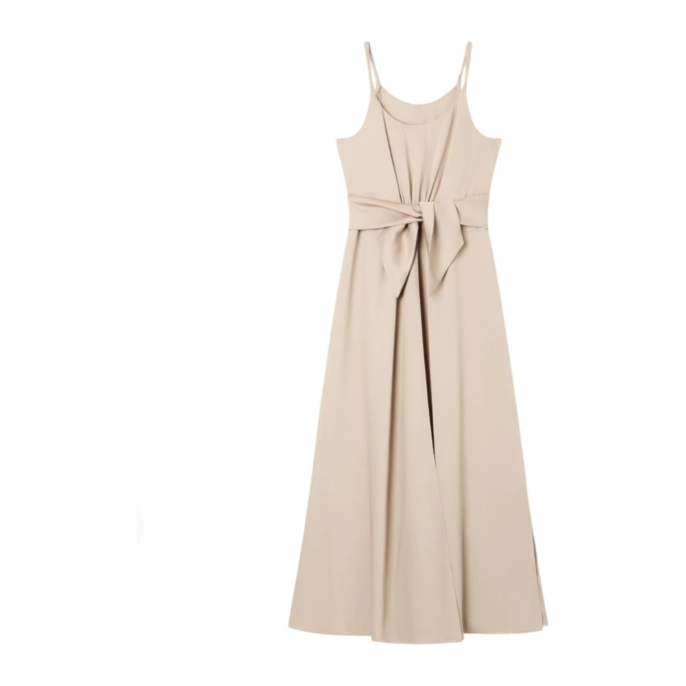 Emporio Armani Damen Beige - Kleid Mit Gürtel- Lang - Dresses - Xl
