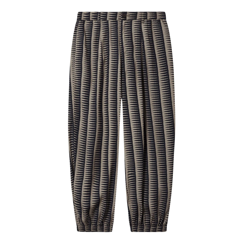 Emporio Armani Herren Braun - Bedruckte- Fließende Hose - Trousers - M