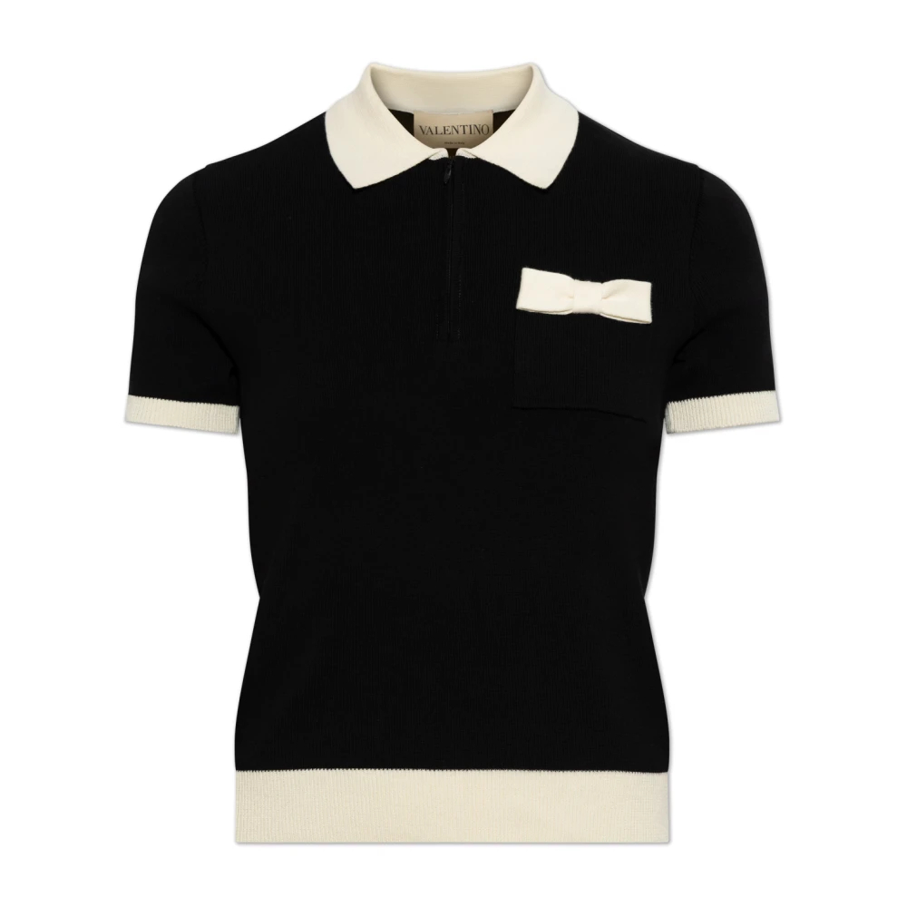 Valentino Garavani - Polo-Shirt Mit Tasche - Tops - Damen - Schwarzk - L