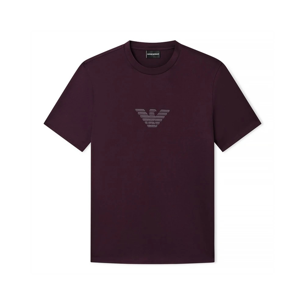 Emporio Armani Herren Violett - Pima Jersey T-Shirt - Tops - Lila - 2XL